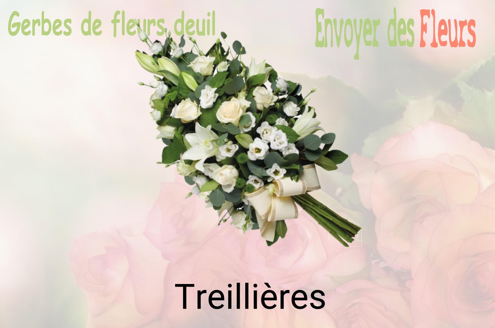 Gerbe de fleurs de deuil livrée à Treillières